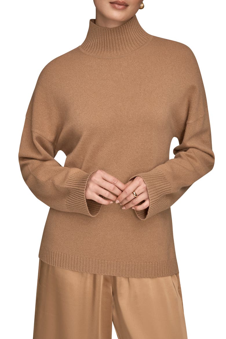Wool & Cashmere Turtleneck Sweater, Main, color, FAWN