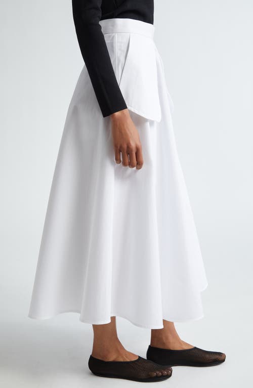 Rohe Róhe External Pocket High Waist A-line Maxi Skirt In Optic White