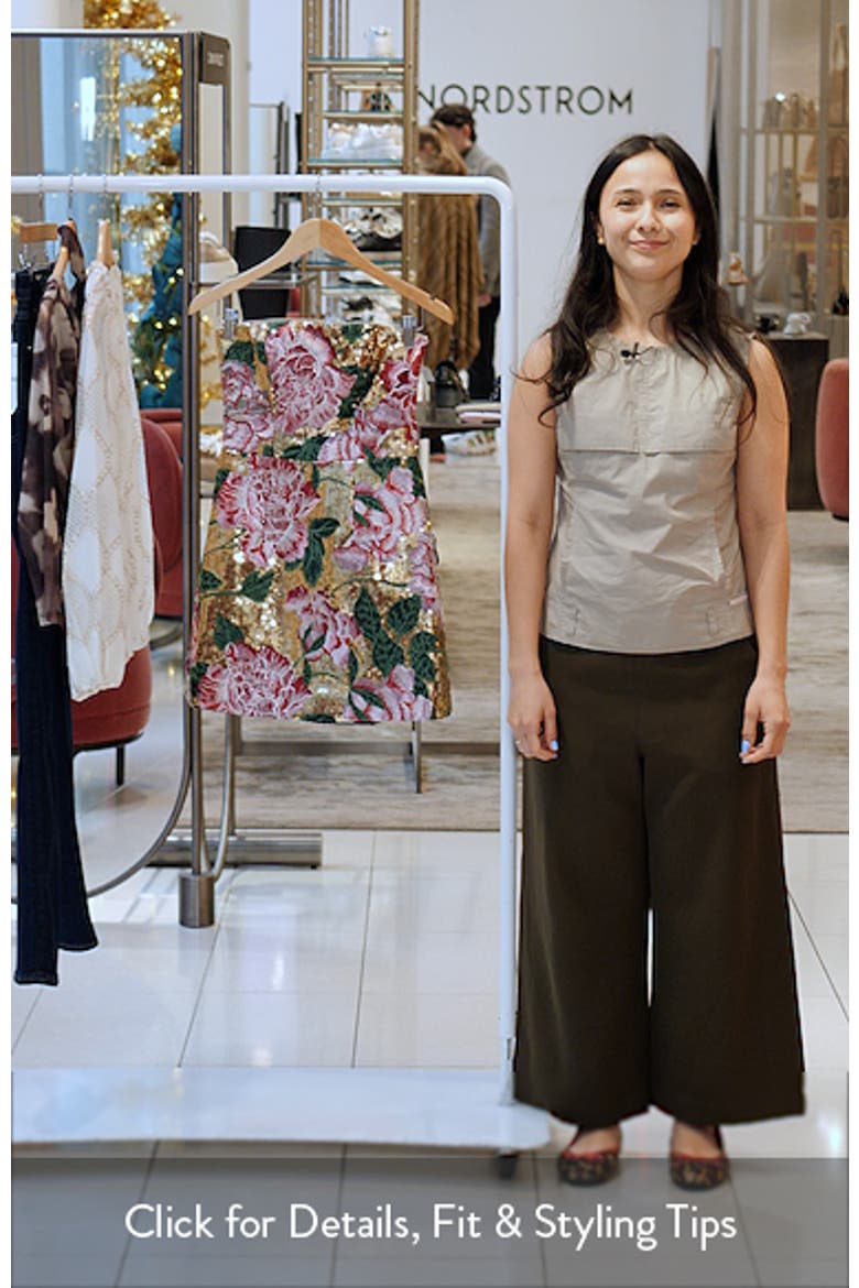 Scottie Sequin Floral Embroidered Minidress video