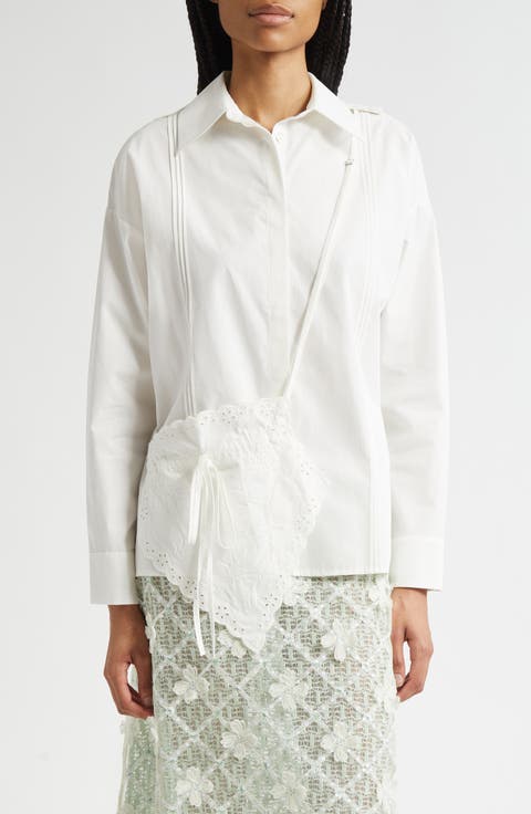 Arbena Button-Up Shirt with Removable Crossbody Pouch