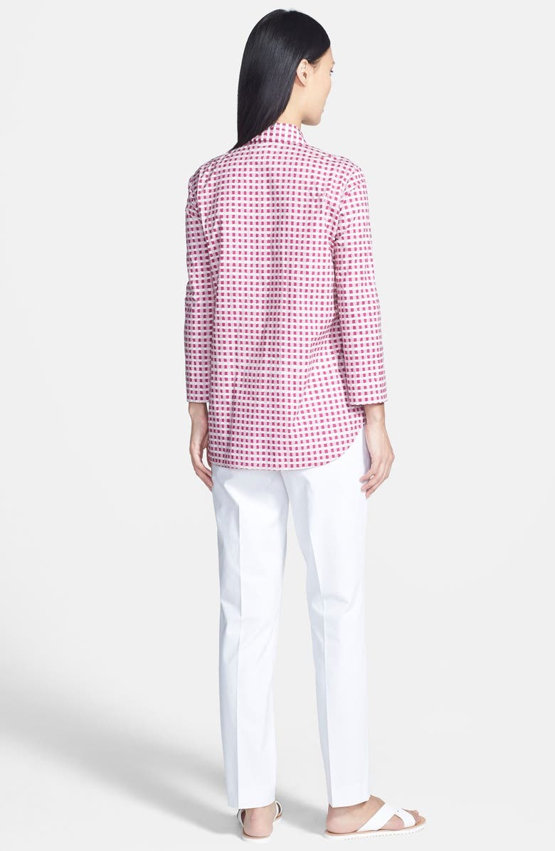 Lafayette 148 New York Wavy Gingham Blouse, Alternate, color,