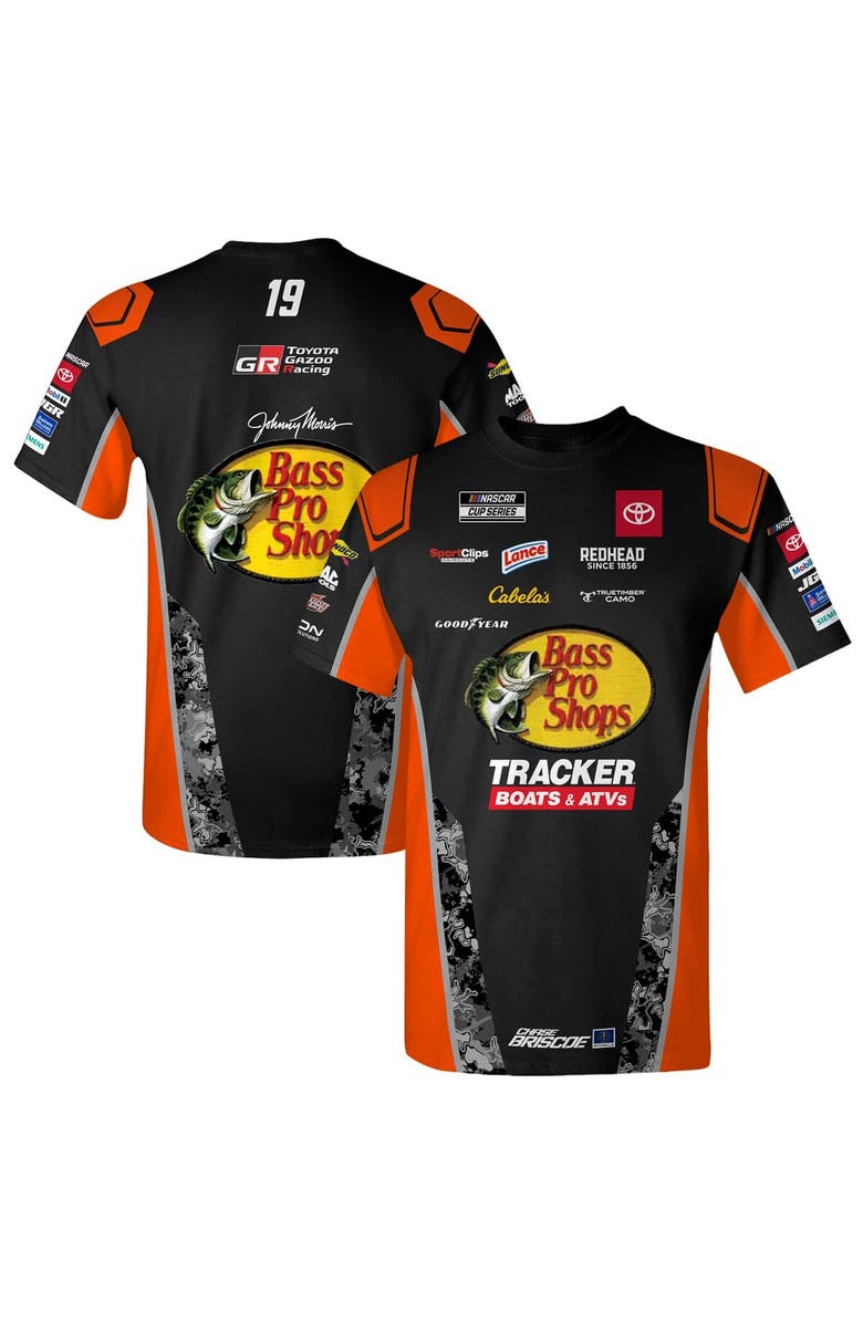 JOE GIBBS RACING TEAM COLLECTION Youth Joe Gibbs Racing Team Collection  Black Chase Briscoe Bass Pro Shops Uniform T-Shirt, Main, color, Black