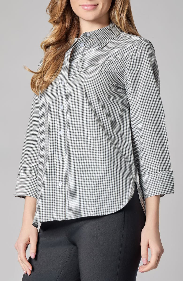 KASPER Print Button-Up Shirt, Alternate, color, 