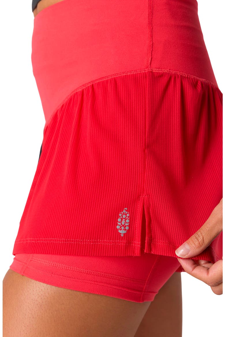 Sunset High Waist Performance Shorts, Alternate, color, NEON RED