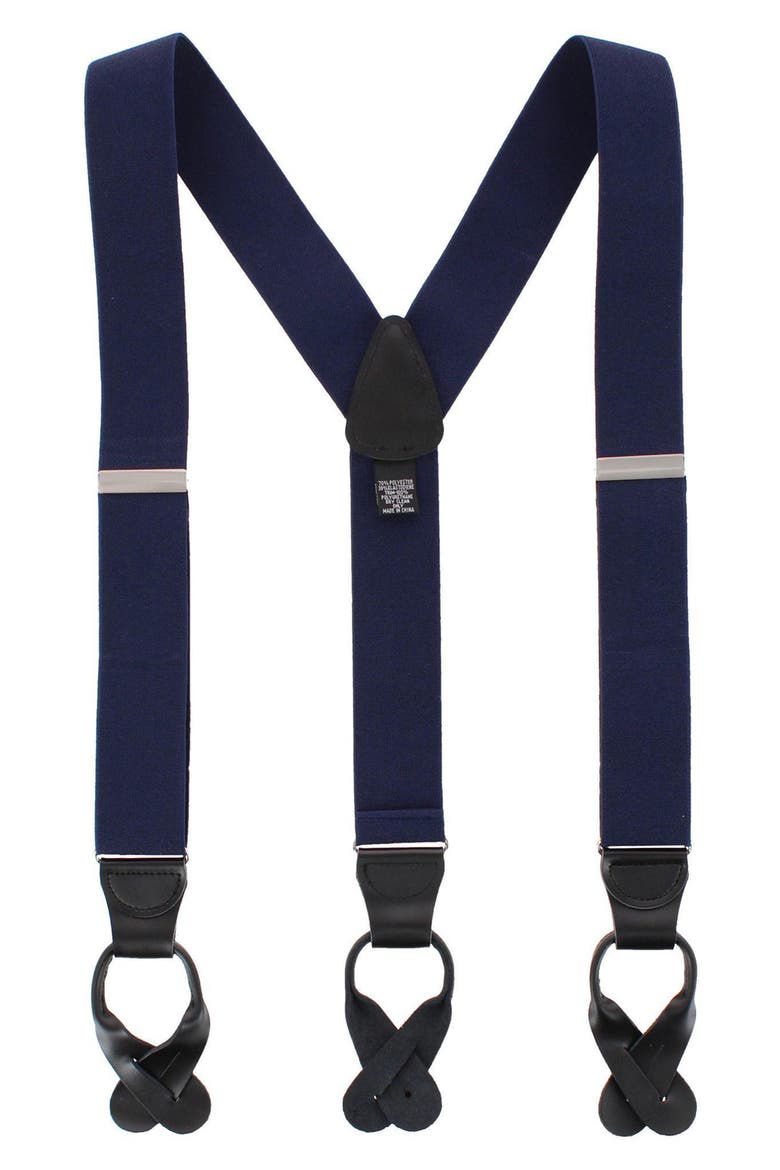 Classic Elastic Suspenders, Main, color, NAVY