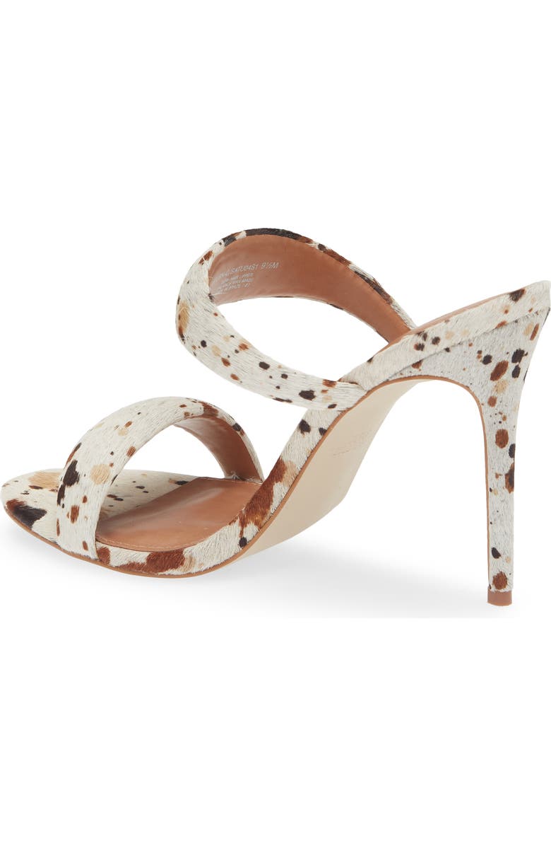 Steve Madden Saturn Genuine Calf Hair Slide Sandal, Alternate, color, White/ Camel