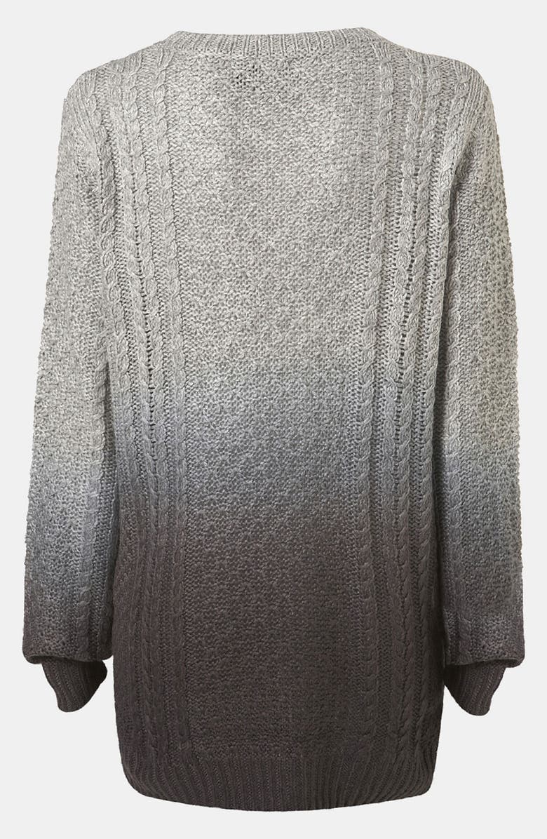 Topshop Dip Dye Cable Knit Maternity Sweater, Alternate, color, 