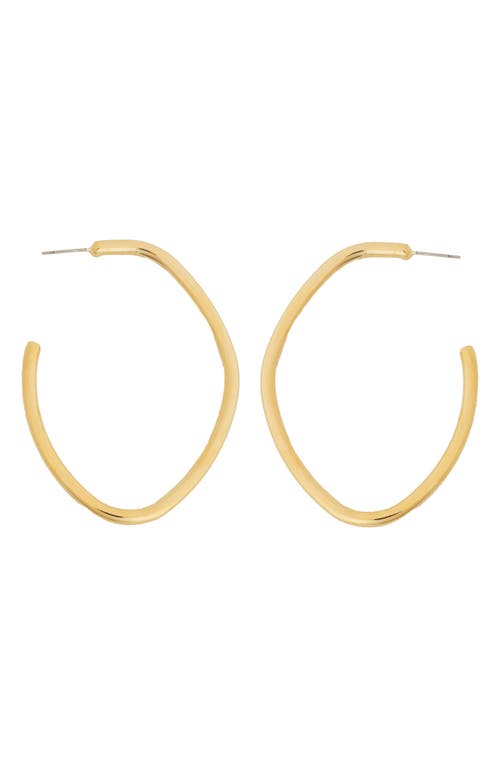 Panacea Oval Hoop Earrings In Gold