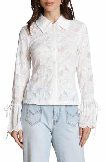 Avec Les Filles Flare Cuff Button-Up Shirt