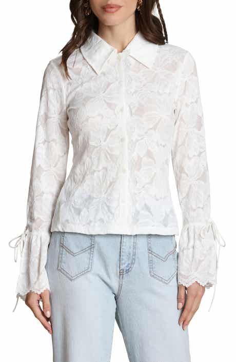 Avec Les Filles Flare Cuff Button-Up Shirt