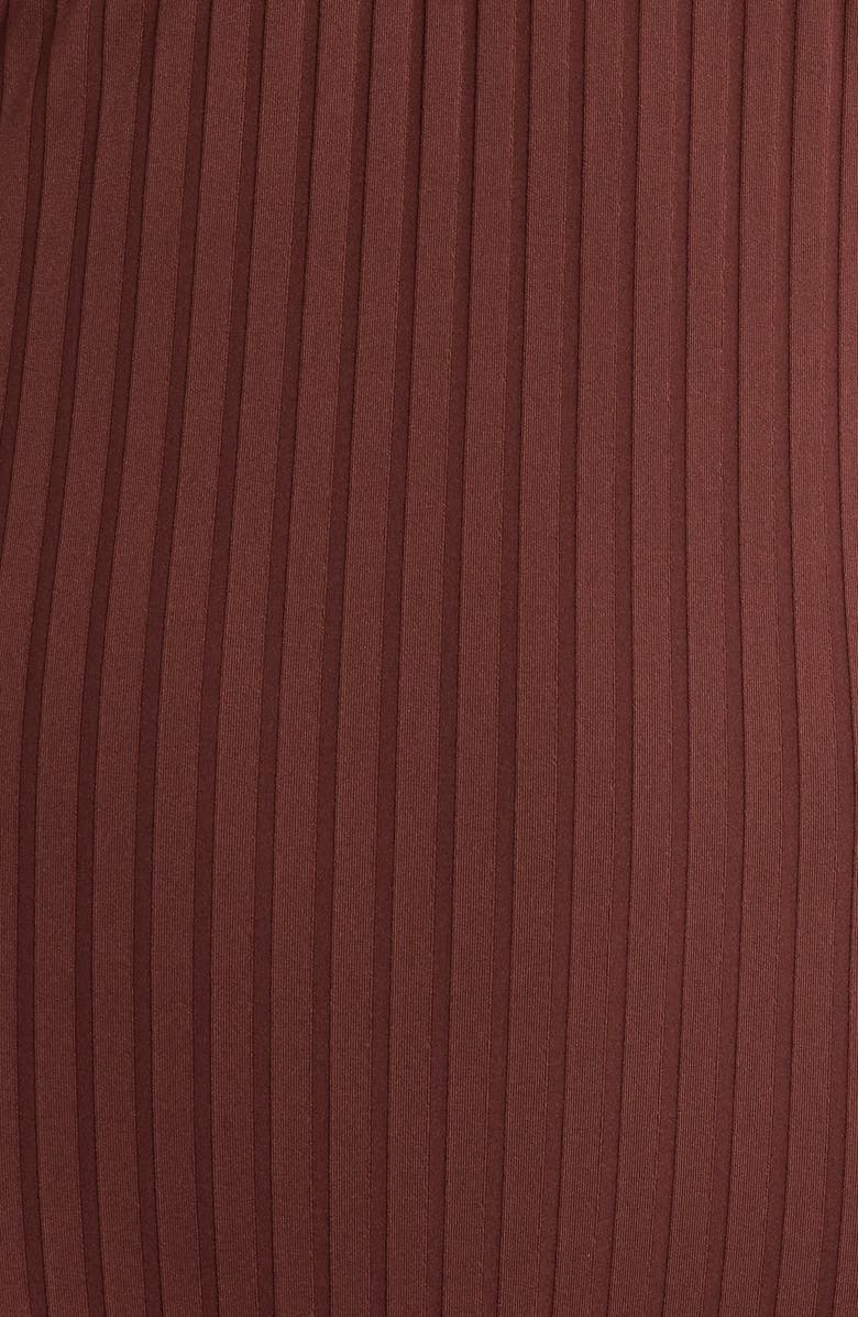 Sanctuary Halter Rib One-Piece Swimsuit, Alternate, color, Espresso