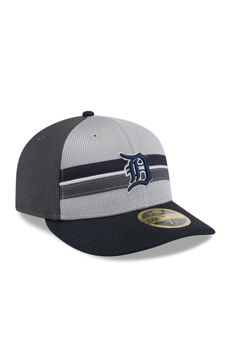New Era Men's New Era  Gray/Navy Detroit Tigers 2025 Batting Practice Low Profile 59FIFTY Fitted Hat, Alternate, color, 