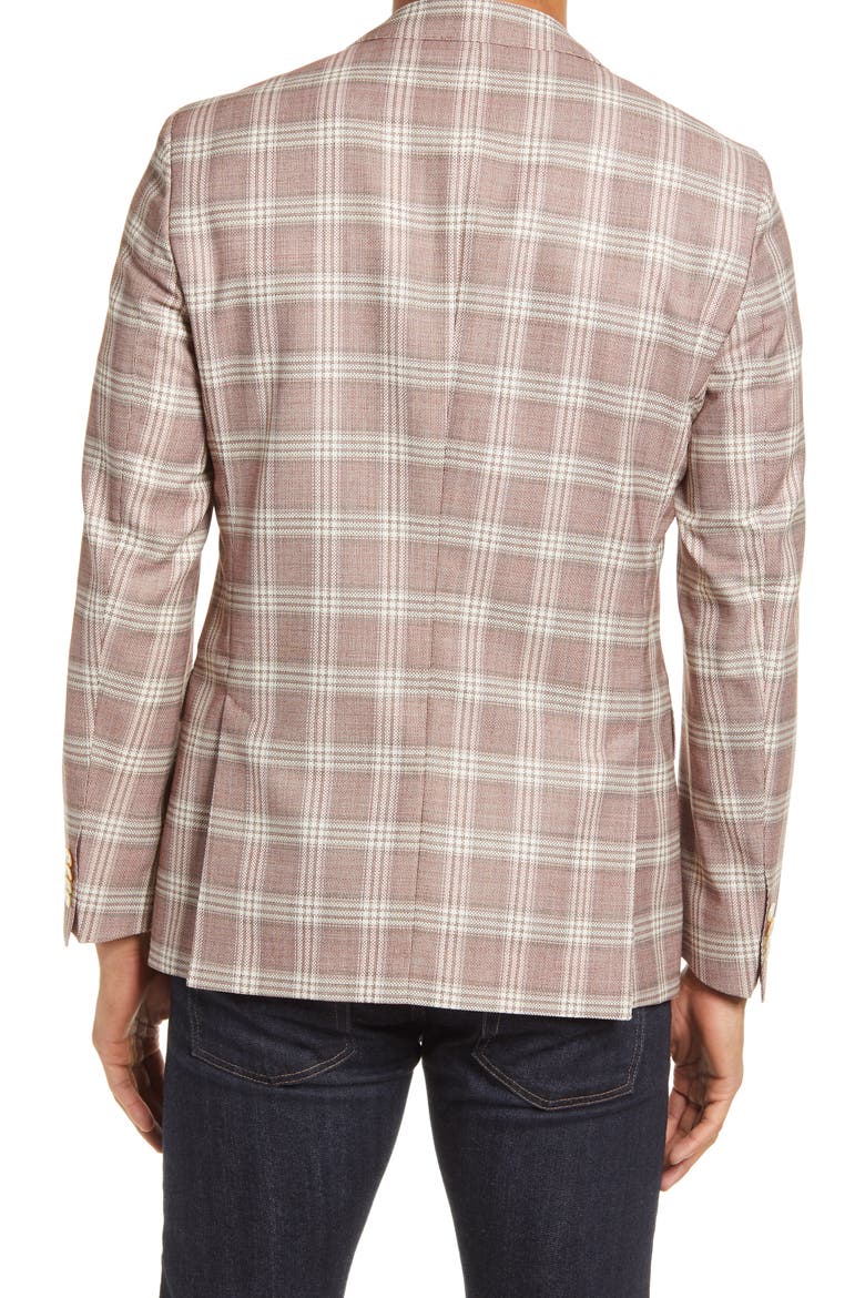 Hartlay Plaid Wool Sport Coat, Alternate, color, NATURAL