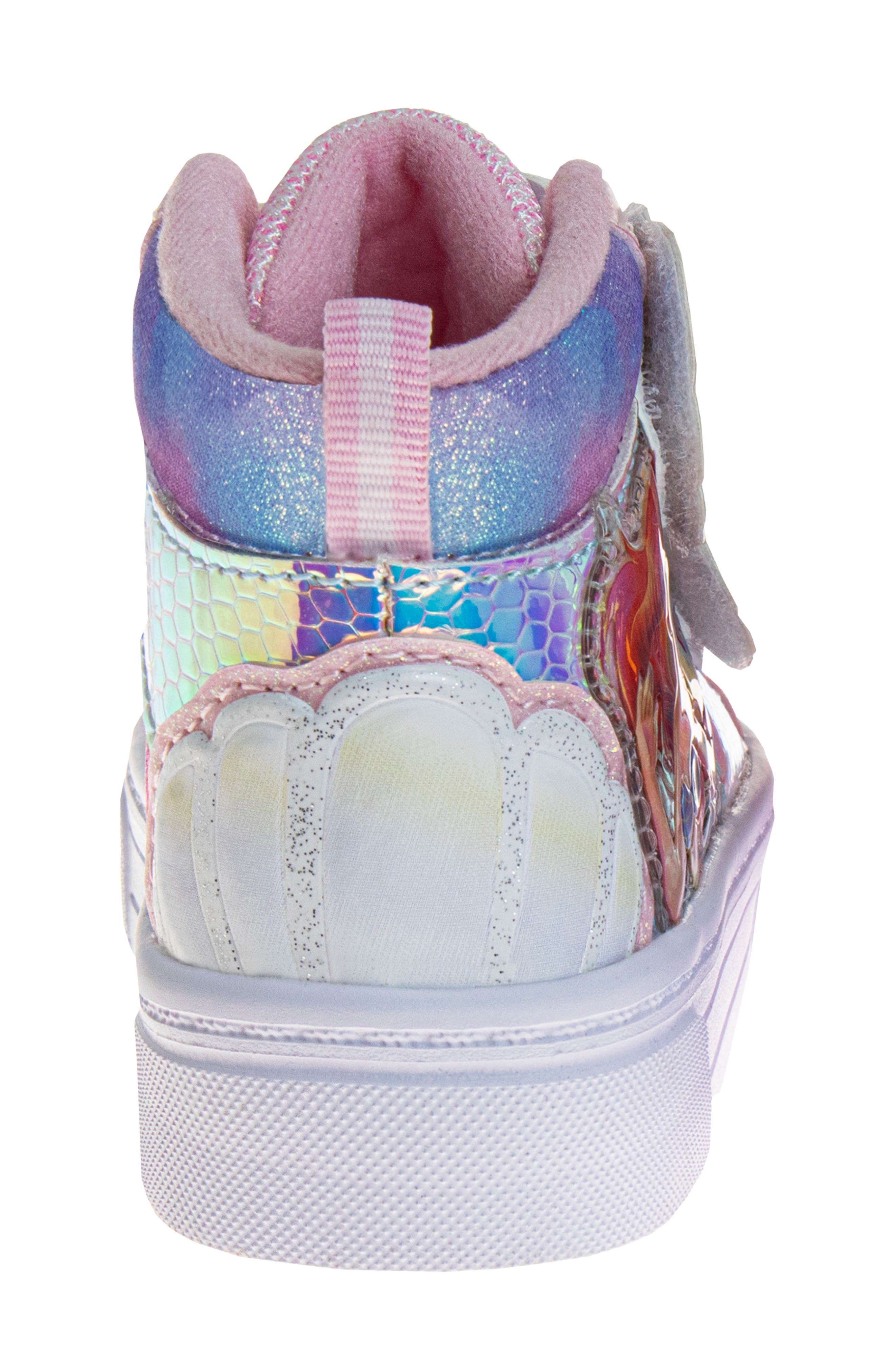 JOSMO Kids' Disney Little Mermaid High Top Sneaker, Alternate, color, Pink/ Multi
