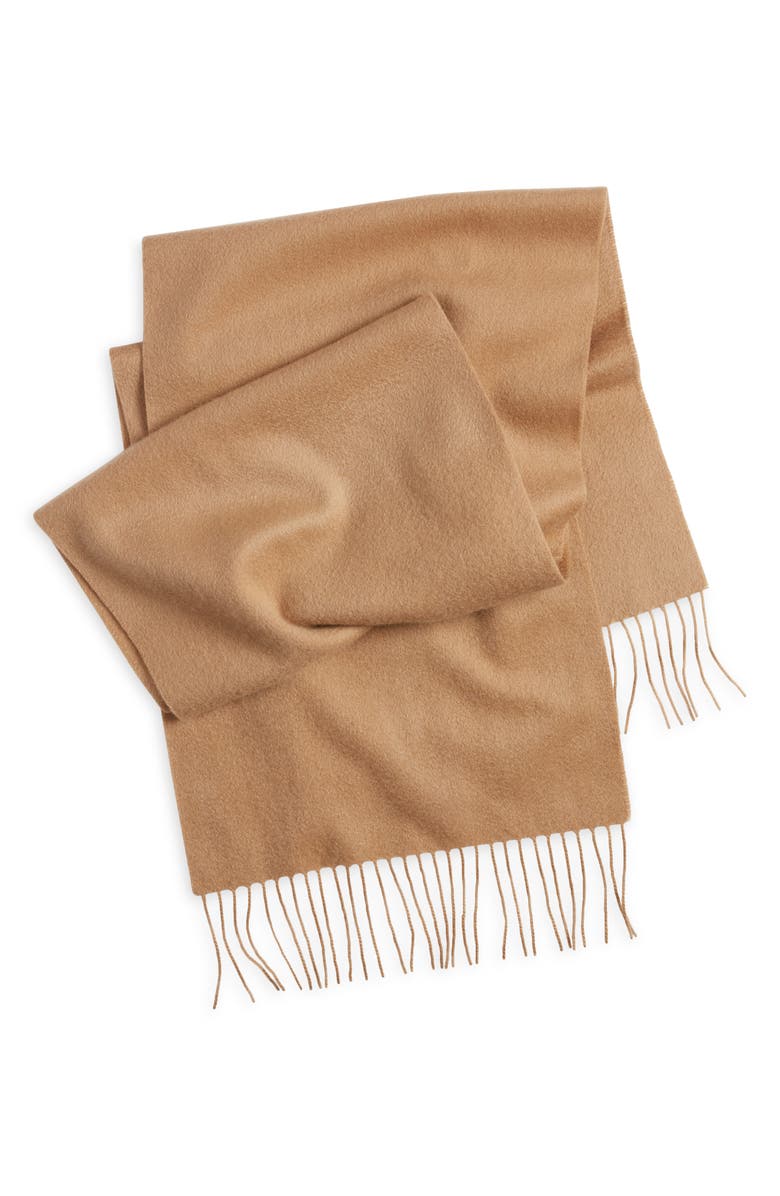 Nordstrom Cashmere Scarf, Alternate, color, Camel