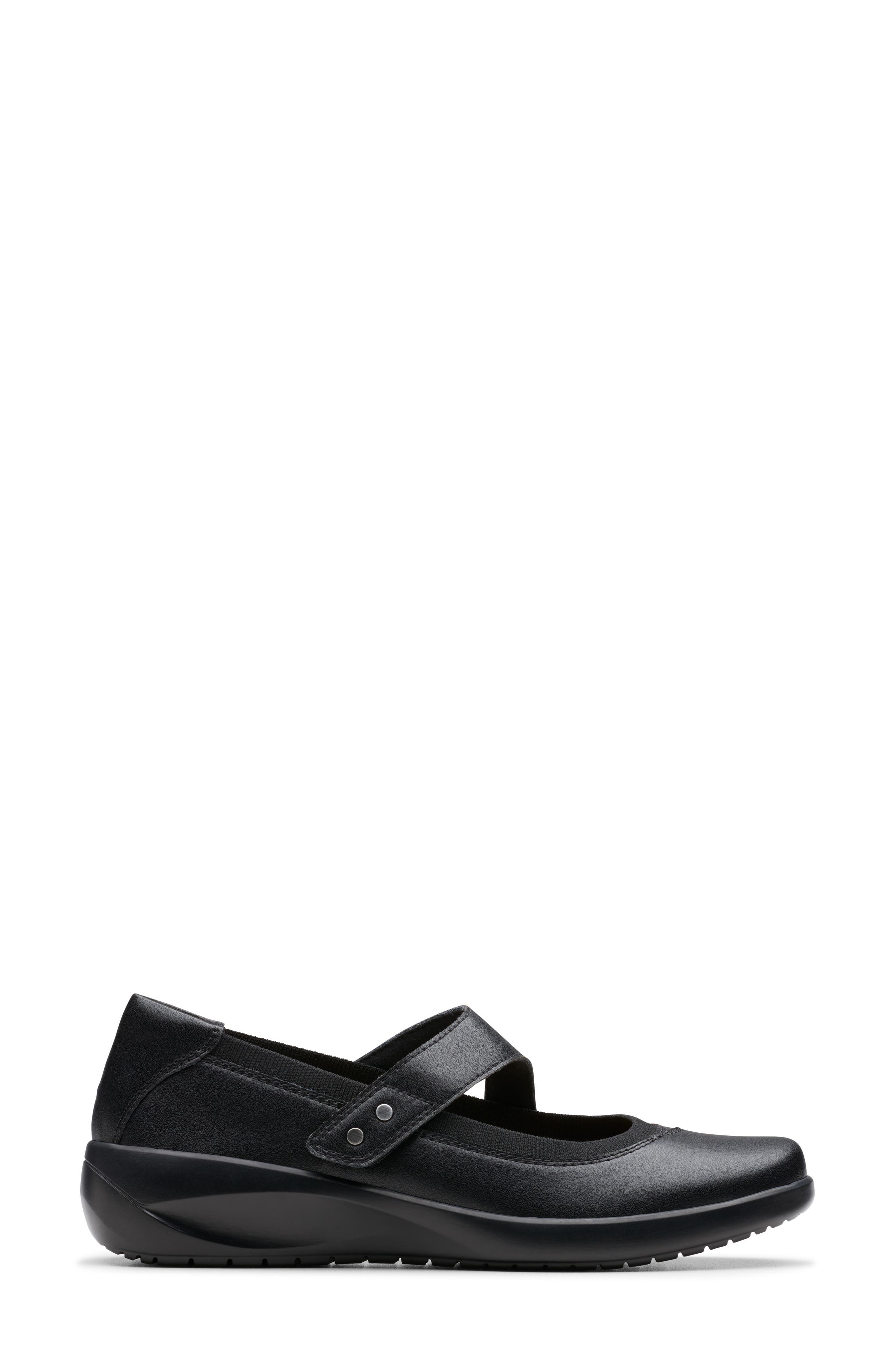 Kaetlyn Jane Mary Jane Flat, Alternate, color, BLACK LEATHER