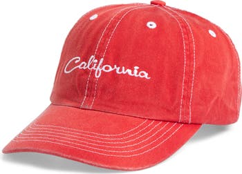 【関税込み】ERL レッド 'California' Embroidered キャップ ERL California Embroidered Baseball Cap | Nordstrom