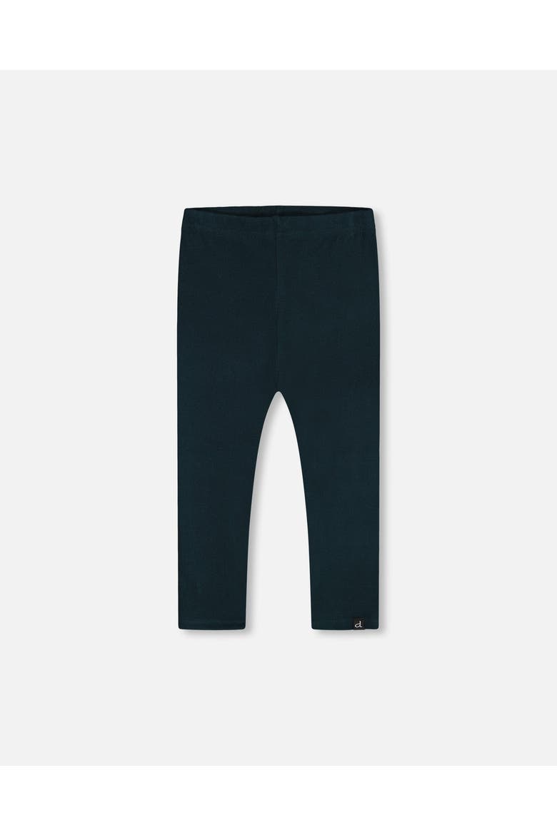 Baby Girl's Rib Leggings Dark Emerald, Main, color, Onion Blue