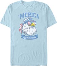 Lost Gods Men's Lost Gods America Cool Bald Eagle  Graphic T-Shirt