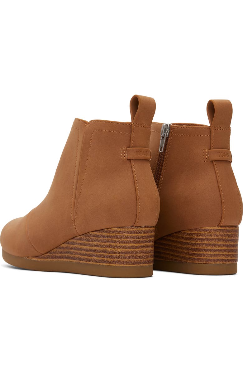 TOMS Kids' Clare Zip Wedge Bootie, Alternate, color, Tan