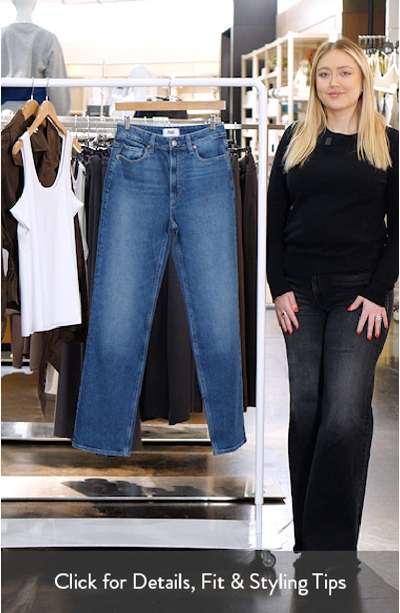 Stevie High Waist Straight Leg Jeans, sales video thumbnail