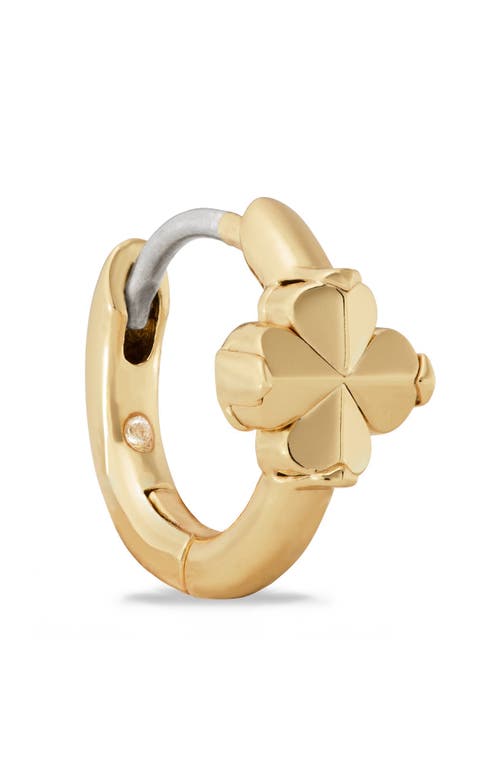 Kate Spade New York Spade Flower Huggie Hoop Earrings In Gold