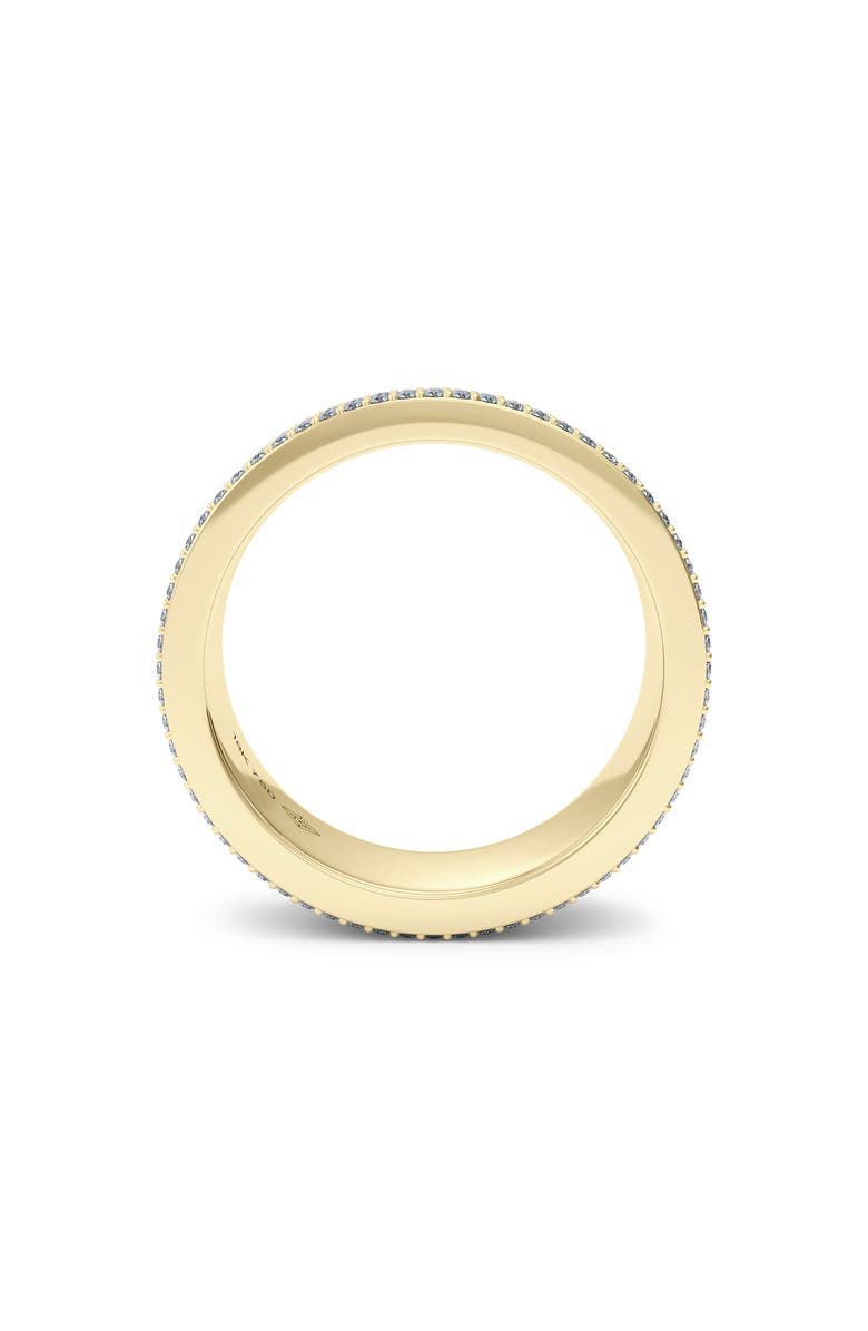 HauteCarat 50/50 Fluted Lab Grown Diamond Ring, Alternate, color, Yellow Gold