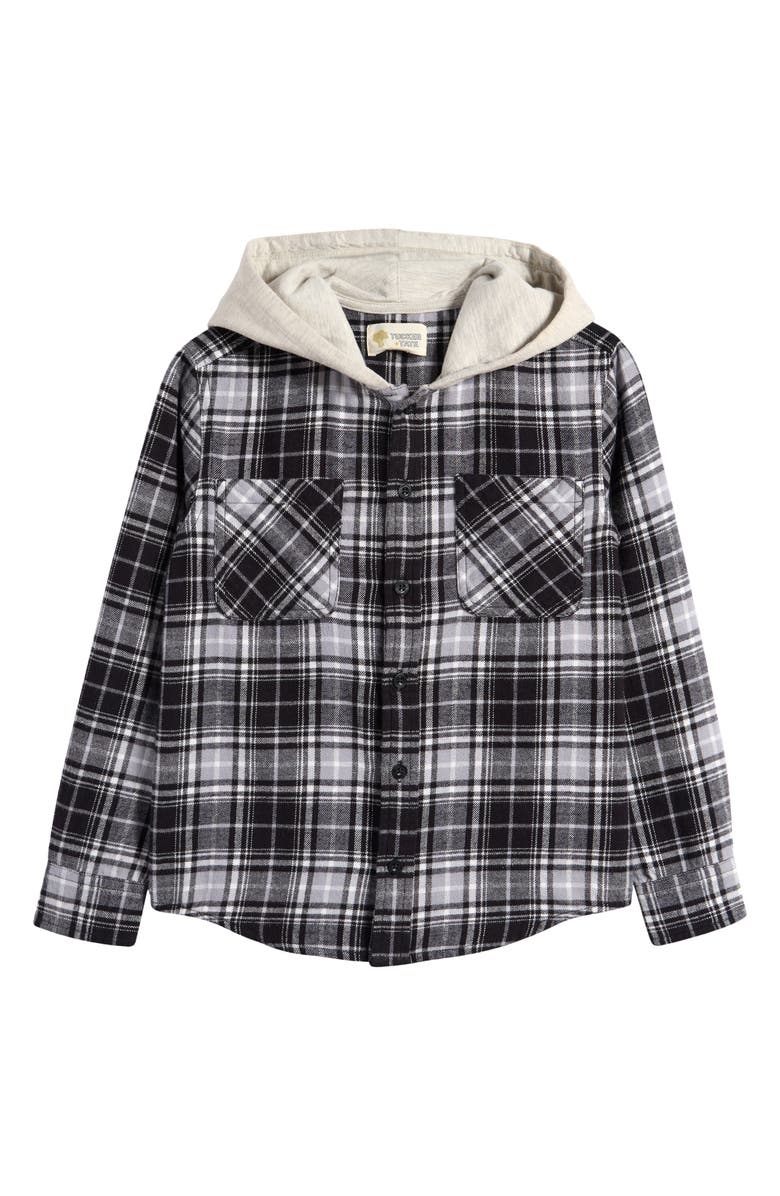 Tucker + Tate Kids' Hooded Flannel Shirt, Main, color,