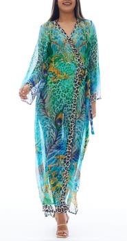 RANEES Leopard Peacock Longline Duster