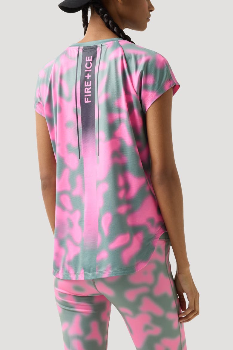 Brenna Functional Short-Sleeved Top, Alternate, color, Eucalyptus/Pink