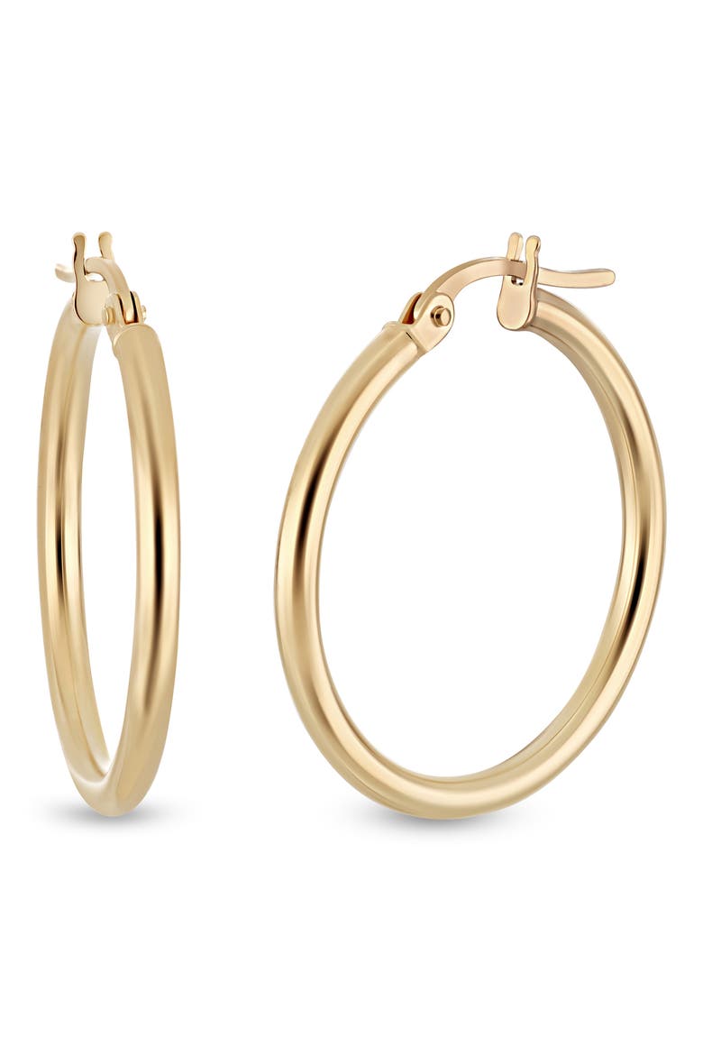 14K Gold Hoop Earrings, Main, color, YELLOW GOLD