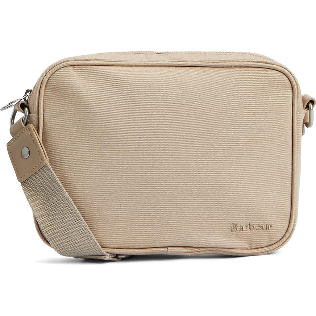 Barbour Olivia Cotton Canvas Crossbody Bag In Light Sand