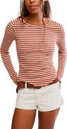 Free People Easy Does It Striped T-Shirt