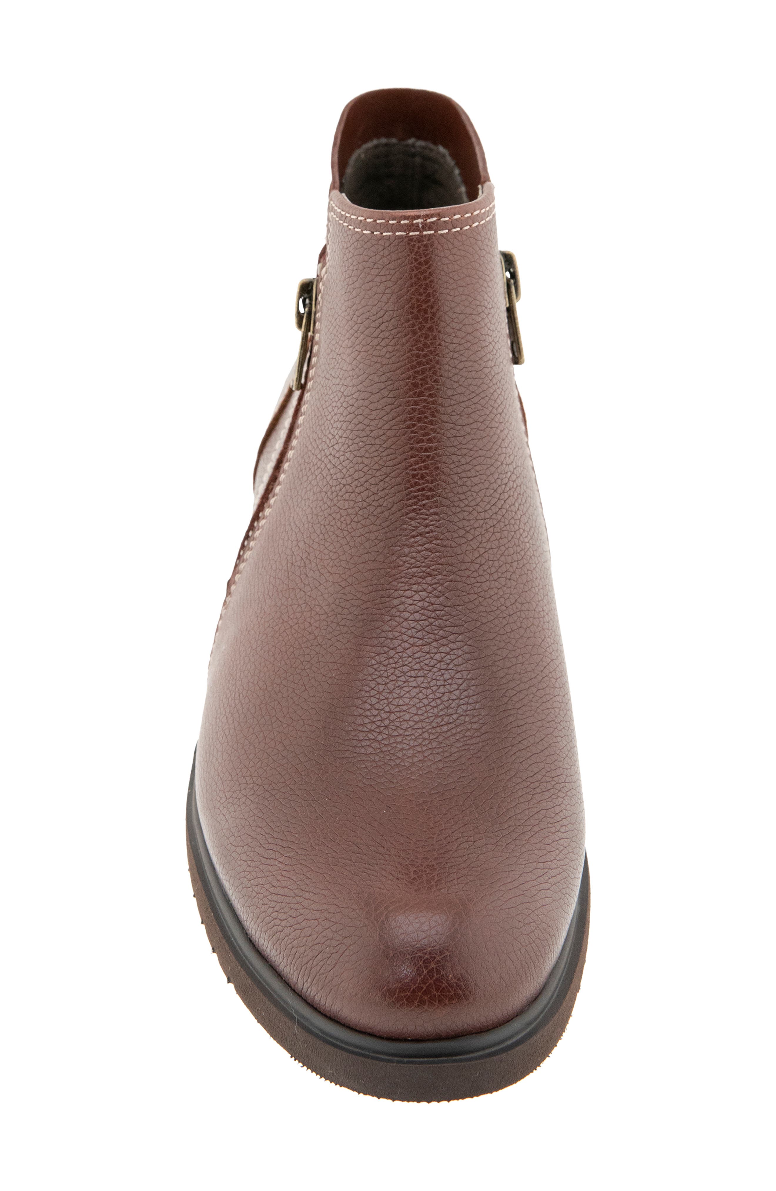 Paige Bootie, Alternate, color, DARK BROWN LEATHER