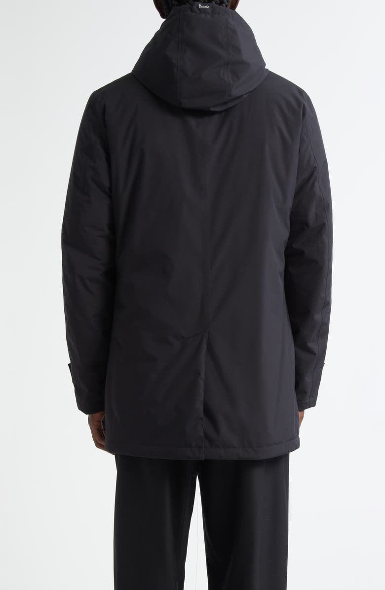 Herno Functional Wardrobe Waterproof Hooded Raincoat, Alternate, color, Black