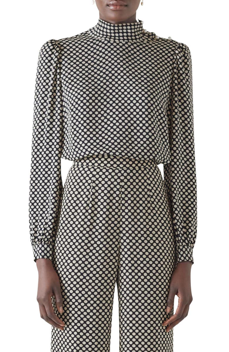 LK Bennett Devoto Turtleneck Top, Main, color, 