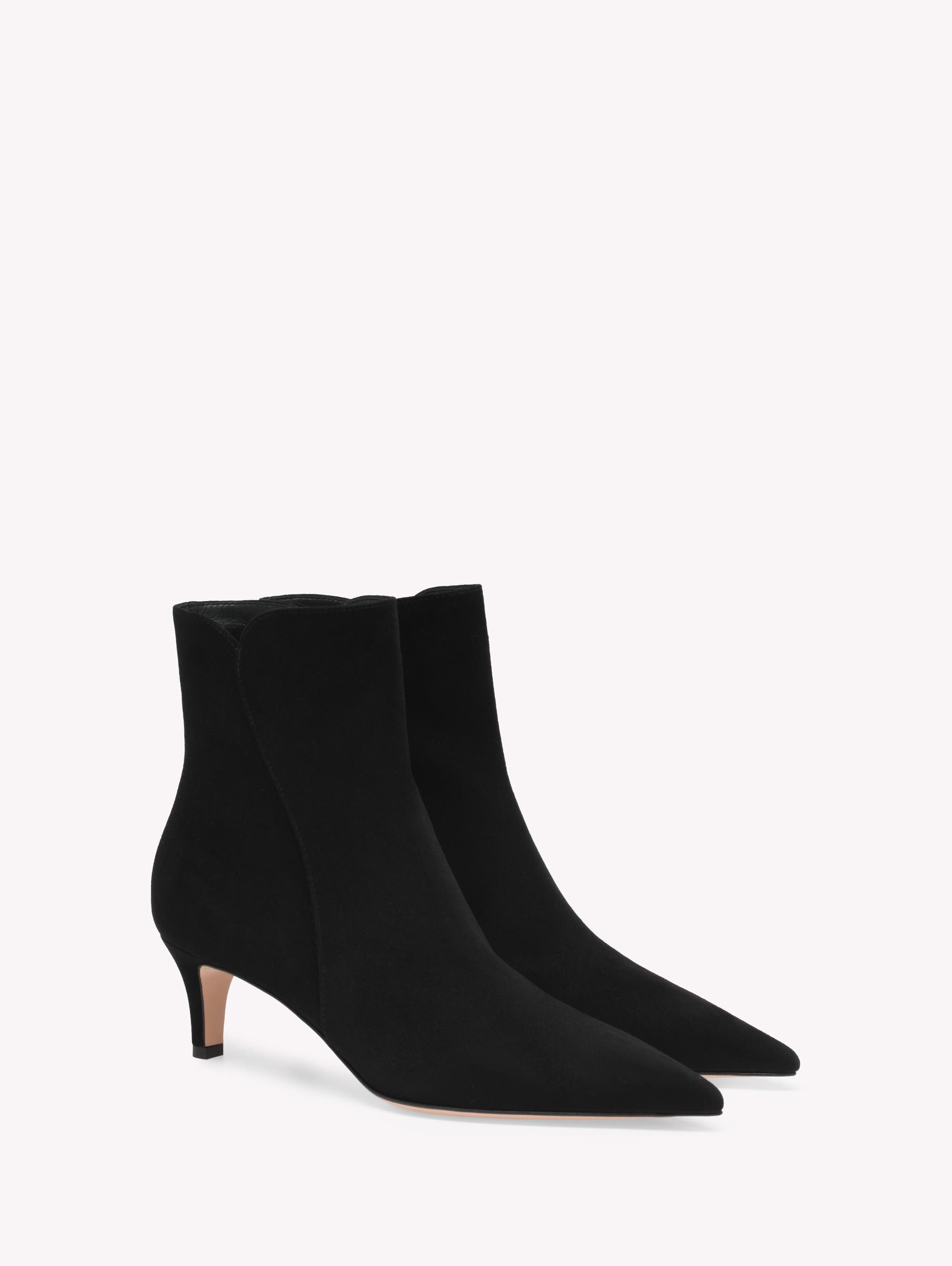 Gianvito Rossi Levy 55 Booties, Alternate, color, Black Suede
