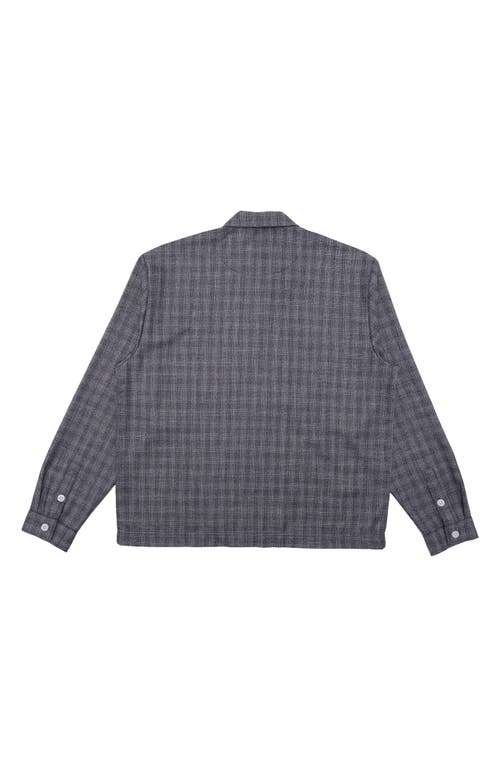 Students Fisher Wool Blend Flannel Zip-up Shirt In Blue