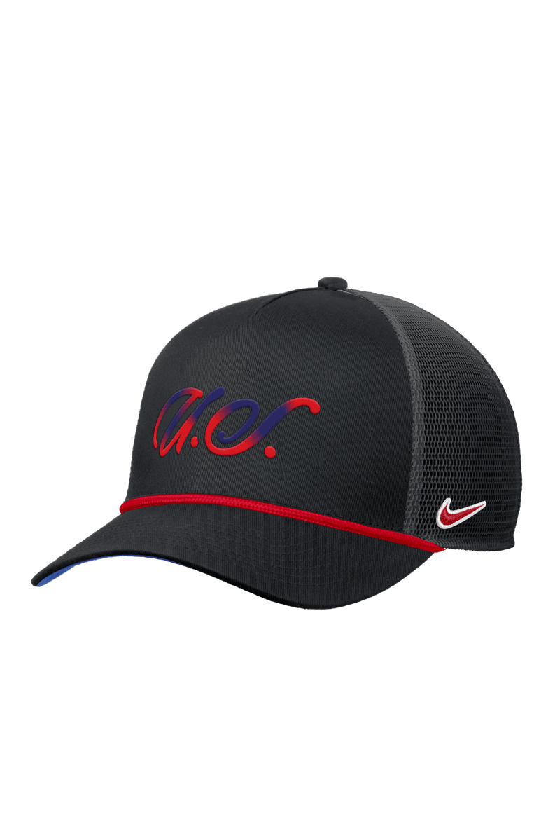 Nike Men's Nike Black USMNT Rise Rope Trucker Adjustable Hat, Main, color, Black