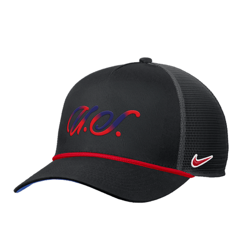 Men's Nike  Black USMNT Rise Rope Trucker Adjustable Hat