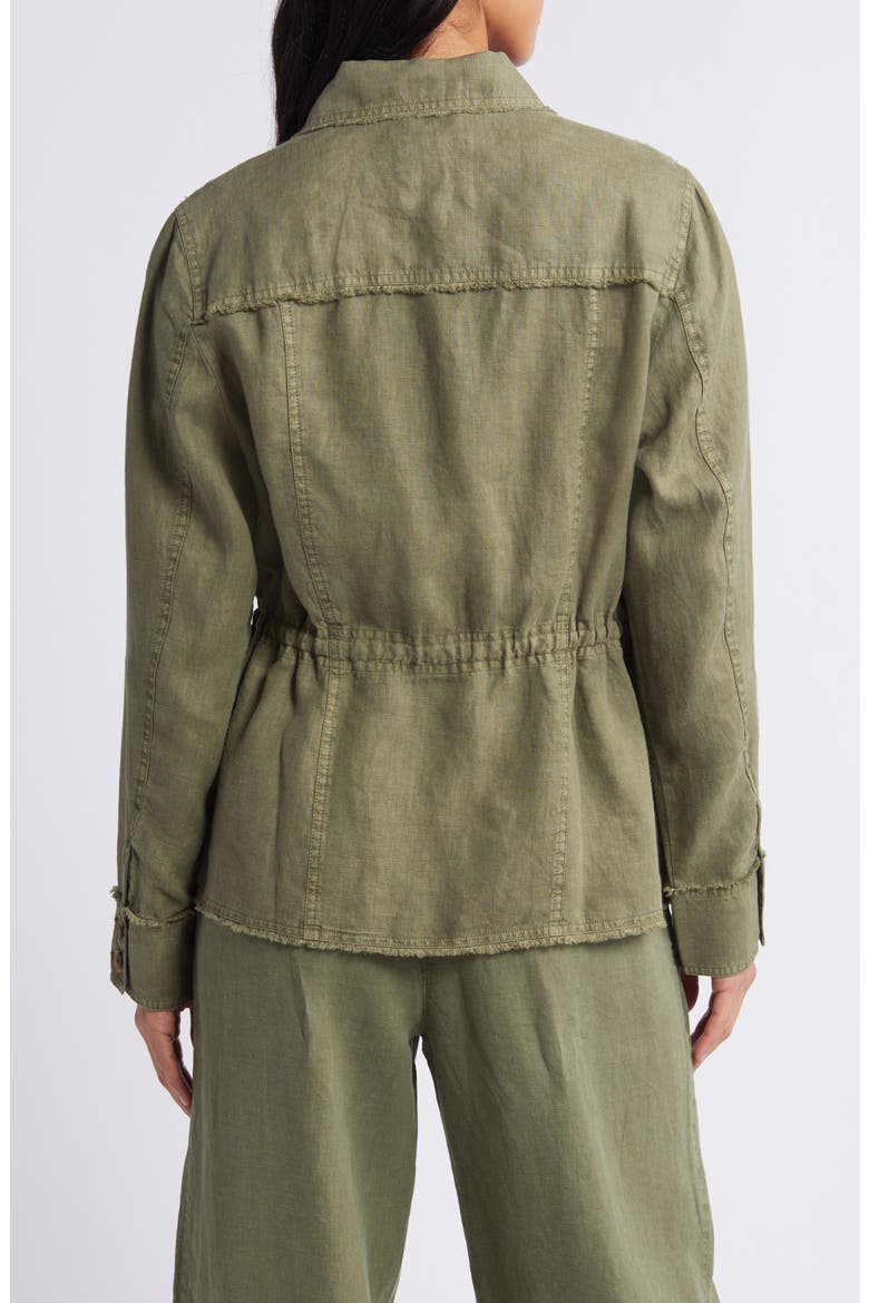 Two Palms Linen Utility Jacket, Alternate, color, TEA LEAF
