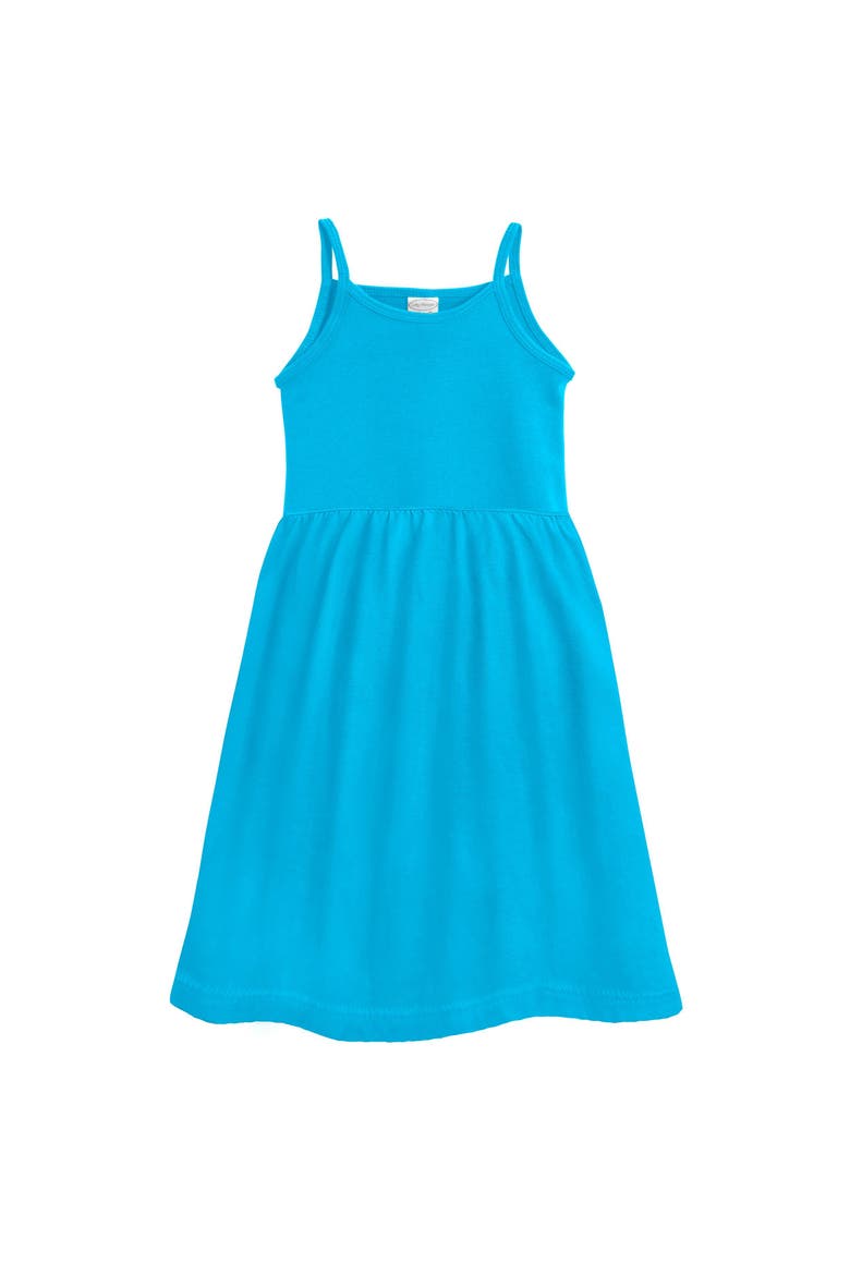 Girls Soft Organic 100% Cotton Empire Camisole Sundress, Main, color, Turquoise