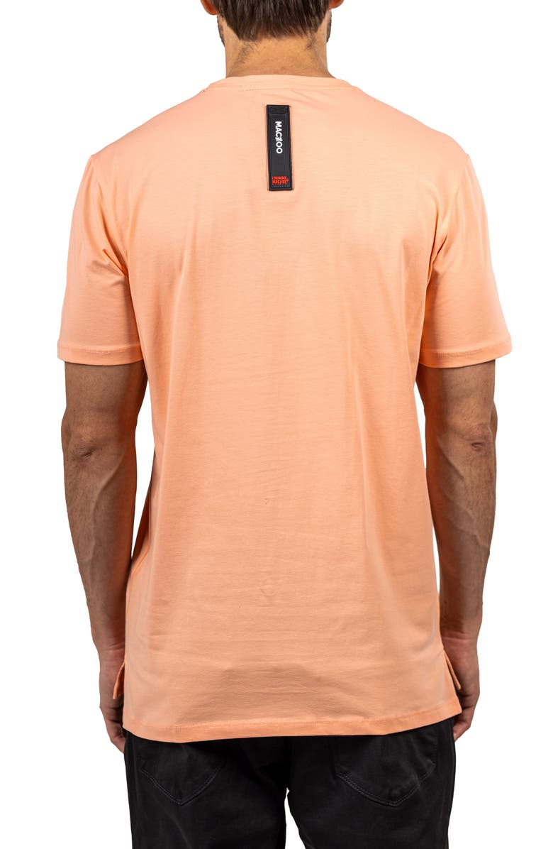 Maceoo Colossal Peachpink Embroidered Logo Stretch Cotton T-Shirt, Alternate, color, Pink