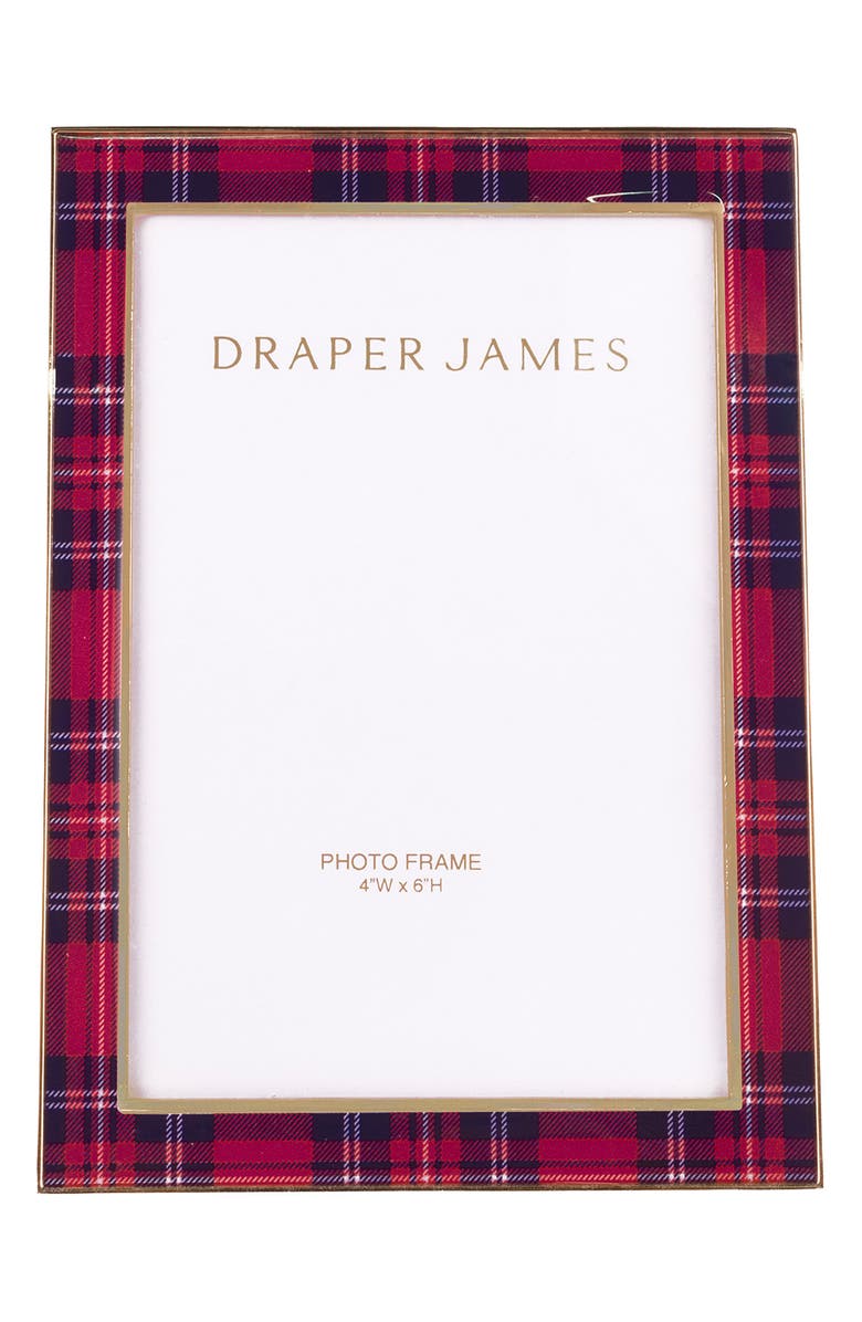Draper James Angie Plaid 4" x 6" Photo Frame, Main, color, Multi Red