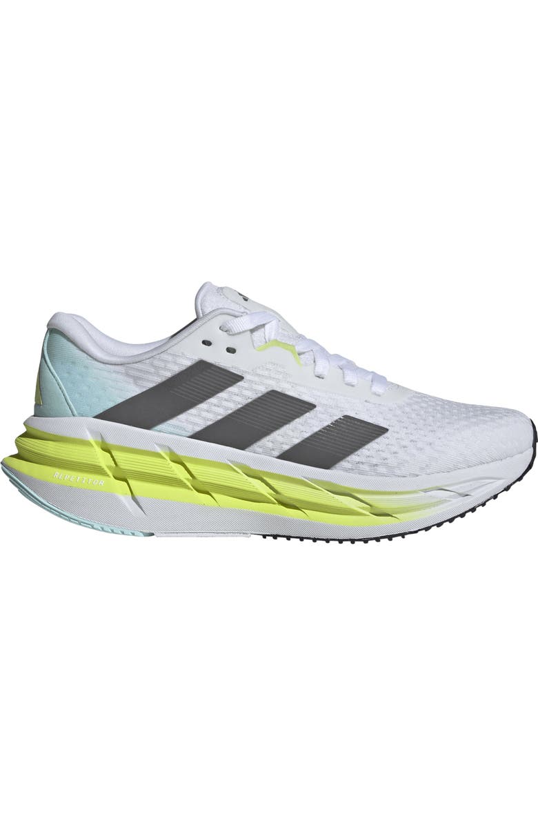 adidas Adistar 3 Running Shoe, Alternate, color, White/ Black/ Pulse Lime