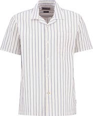 Barbour Park Pinstripe Cotton Seersucker Camp Shirt