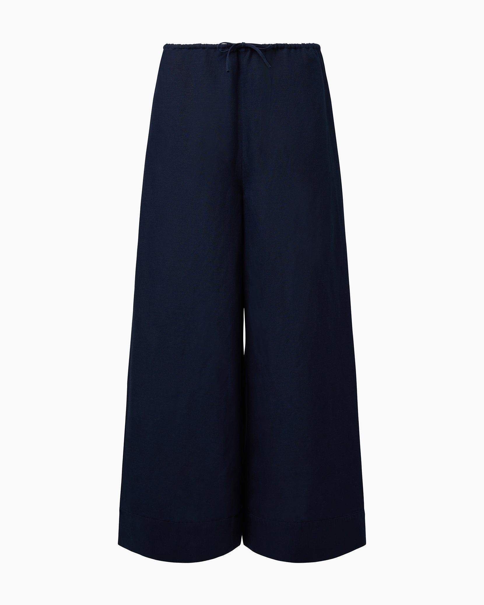 Air Linen Wide Leg Drawstring Pant - image 2