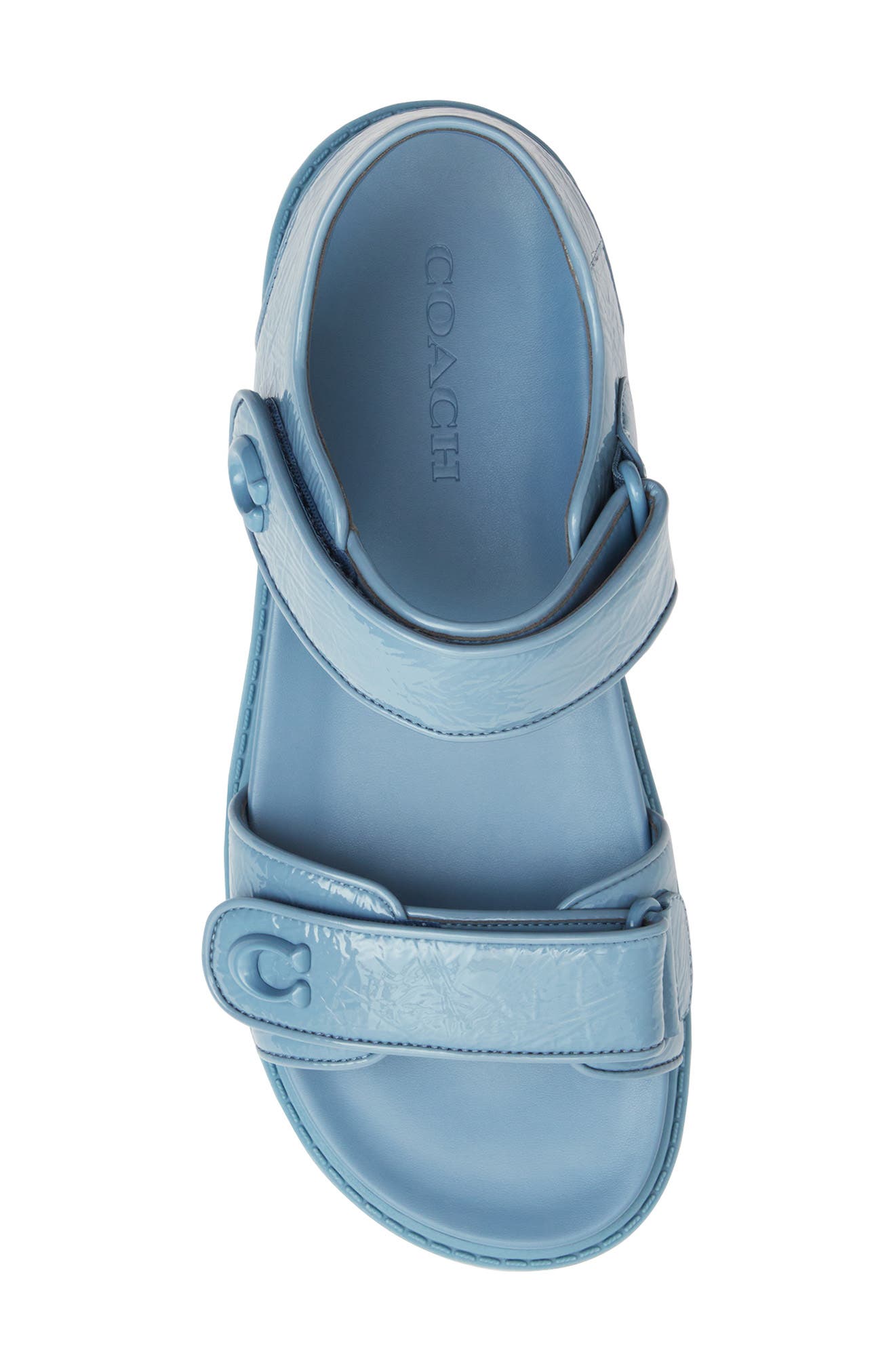 COACH Brynn Patent Leather Ankle Strap Sandal, Alternate, color, 