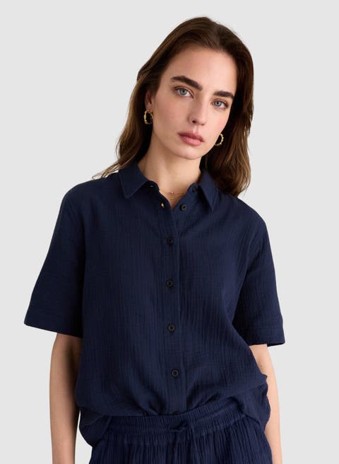 Mahalia Relaxed Cheesecloth Shirt