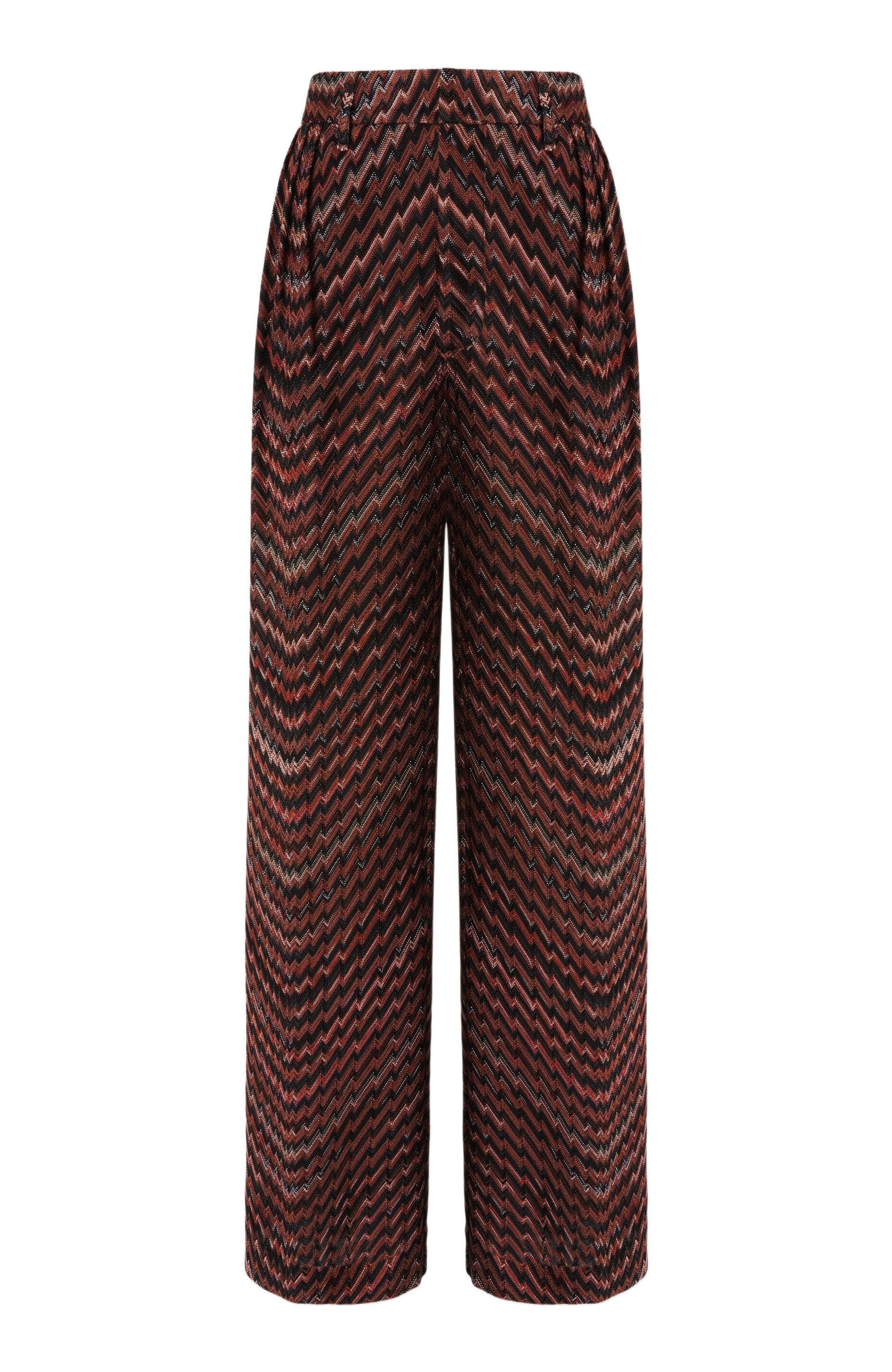 Mid-rise Tailored Pants With Zigzag Pattern - image 2